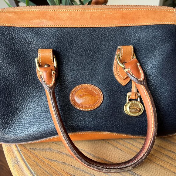 Navy Blue Dooney & Bourke Satchel - Picture 1 of 8